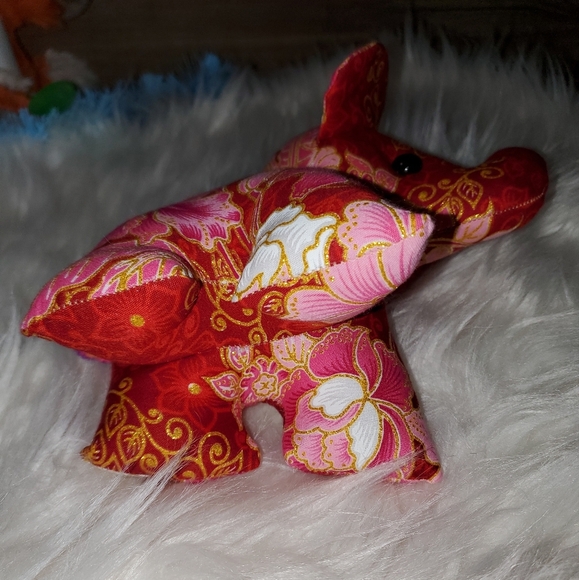 Fabric Stuffed Elephant Decor - Picture 6 of 7